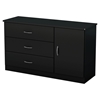 Libra Dresser - Door, 3 Drawers, Pure Black - SS-3070028