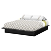 Step One King Platform Bed with Mouldings - Pure Black - SS-3070248