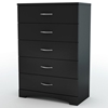 Step One Black Chest with 5 Drawers - SS-3107035