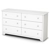 Vito 6-Drawer Dresser in White - SS-3150010