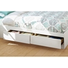 Vito White Queen Storage Bed with Bookcase Headboard - SS-3150210-3150092