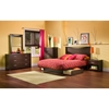 Step One Full/Queen Platform Bed - 2 Drawers, Chocolate - SS-3159229