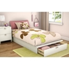 Step One Twin White Platform Bed with Drawer - SS-3160245