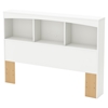 Step One Full Bookcase Headboard - 3 Compartments, Pure White - SS-3160079