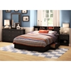Vito Black Queen Bedroom Set with Bookcase Bed - SS-3170-4PC