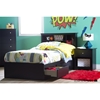 Vito Twin Mates Bed - 3 Drawers, Pure Black - SS-3170212