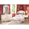 Summer Breeze Whitewash Twin Mate's Bed - SS-3210080