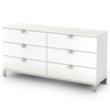 Sparkling 6-Drawer Dresser in Pure White - SS-3260010