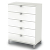 Sparkling 5-Drawer Chest in Pure White - SS-3260035