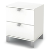 Sparkling 2-Drawer Nightstand in Pure White - SS-3260060
