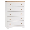 Summertime White Chest with Natural Maple Top - SS-3263035