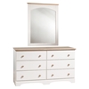 Summertime White Dresser with Natural Maple Top - SS-3263027