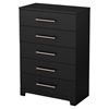 Primo 5 Drawers Chest - Pure Black - SS-3307035
