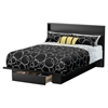 Primo Full/Queen Platform Bed - Drawer, Pure Black - SS-3307A1