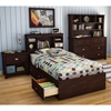 Willow Twin Mate's Bookcase Bed in Havana Brown - SS-3339212-3339098
