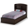 Logik Chocolate Twin Bookcase Bed - SS-3359213-3359098