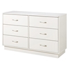 Logik White Dresser with 6 Drawers - SS-3360027