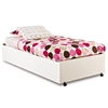 Logik White Twin Size Bed on Casters - SS-3360082