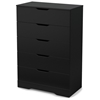 Holland Contemporary Pure Black 5-Drawer Chest - SS-3370035