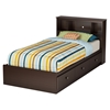 Zach Twin Mates Bed - 3 Drawers, Chocolate - SS-3569080