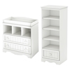 Savannah Changing Table and Shelving Unit - Pure White - SS-3580B2