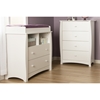 Beehive Changing Table and 4 Drawers Chest - Removable Station, Pure White - SS-3640A2