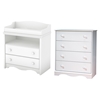 Heavenly Changing Table and 4 Drawers Chest - Pure White - SS-3680A2