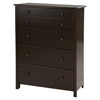 Little Smileys 4 Drawers Chest - Espresso - SS-3759034