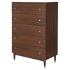 Olly 5 Drawers Chest - Brown Walnut - SS-3828035