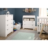 Reevo Changing Table and 4 Drawers Chest - Pure White - SS-3840A2