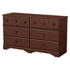Little Treasures 6 Drawers Double Dresser - Royal Cherry - SS-3846027