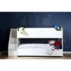 Mobby Twin Loft Bed with Stairs - Pure White - SS-3880087