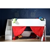Mobby Twin Loft Bed with Stairs - Pure White - SS-3880087