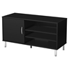 Renta TV Stand - 1 Door, 3 Shelves, Pure Black - SS-4507676