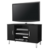 Renta Corner TV Stand - 2 Doors, 3 Shelves, Pure Black - SS-4507690