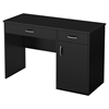 Axess Small Desk - 2 Drawers, 1 Door, Pure Black - SS-7270070