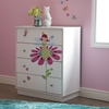 Joy 4 Drawers Chest - Fairy Decals, Pure White - SS-8050007K