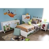 Andy Twin Bookcase Headboard with Soldiers Wall Decals Set - Pure White - SS-8050118K