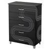 Luka 5 Drawers Chest - Race Track Decals, Black Onyx and Charcoal - SS-8050027K