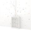 Axess 3 Shelves Bookcase - Birch Tree and Colored Dots Decals, Pure White - SS-8050126K