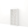 Axess Bookcase - 5 Shelves, Romantic Tree Decals, Pure White - SS-8050131K