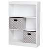 Axess Bookcase - 2 Storage Baskets, 3 Shelves, Pure White - SS-8050141K
