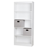 Axess Bookcase - 2 Storage Baskets, 5 Shelves, Pure White - SS-8050143K