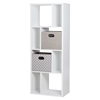 Reveal 8 Cubes Shelving Unit - 2 Fabric Storage Baskets, Pure White - SS-8050154K