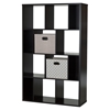 Reveal 12 Cubes Shelving Unit - 2 Fabric Storage Baskets, Chocolate - SS-8050155K