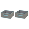 Crea 2 Pack Medium Storage Bin - Gray, Turquoise - SS-8050157