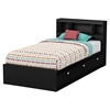 Karma Twin Mates Bed - 3 Drawers, Pure Black - SS-9001C1