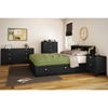 Karma Full Mates Bed - 4 Drawers, Pure Black - SS-9001D1