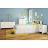 Karma Twin Mates Bed - 3 Drawers, Pure White - SS-9002C1