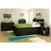 Lazer Full Captain Bedroom Set - Black Onyx - SS-9005209-BED-SET